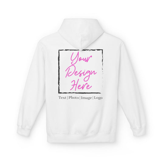 Customized Unisex Midweight Softstyle Fleece Hoodie-White
