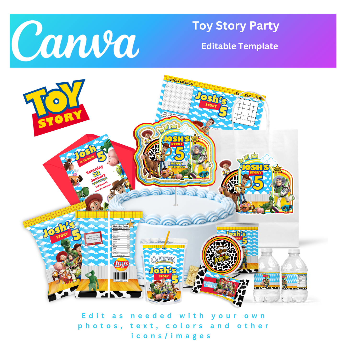Party Favor Bundle Template-Toy Story