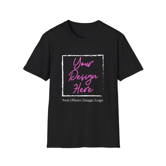 Personalized Adult Unisex Soft Style T-Shirt-Black