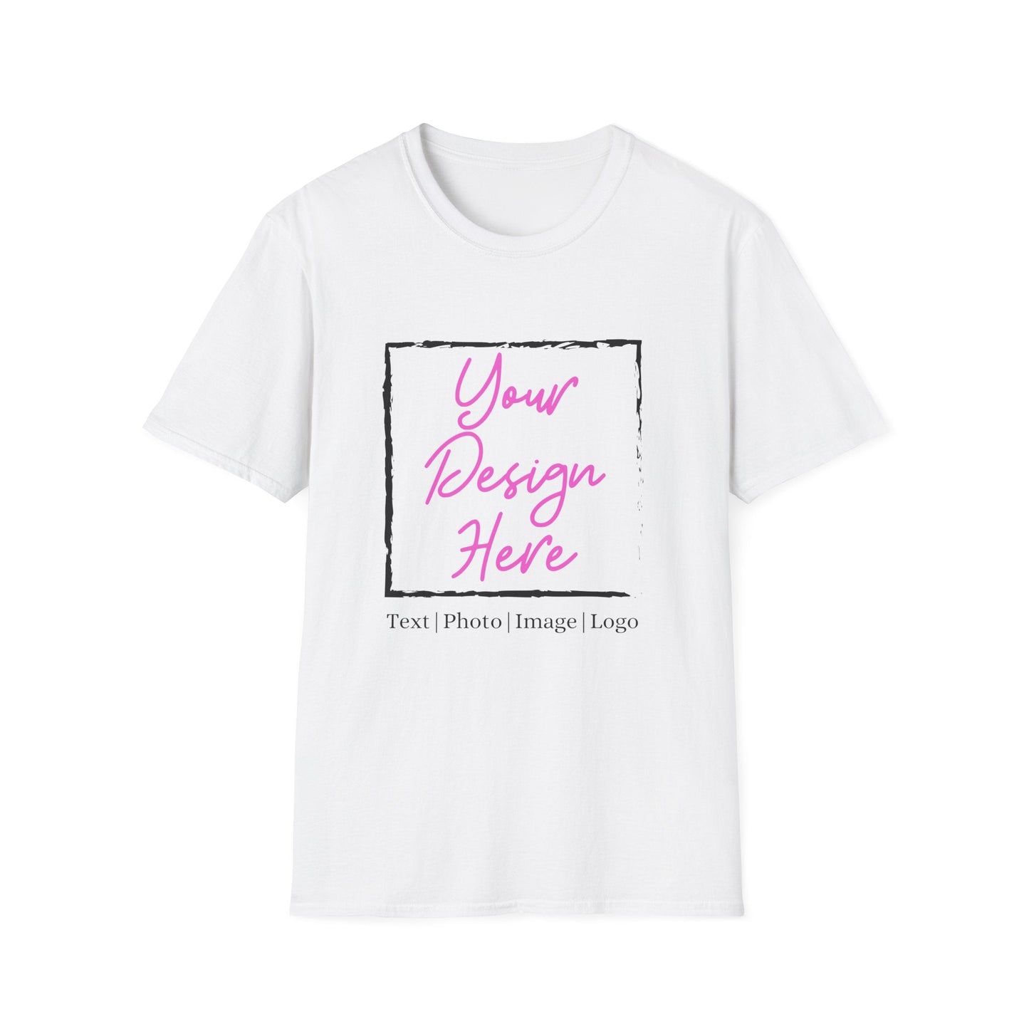 Personalized Adult Unisex Soft Style T-Shirt-White